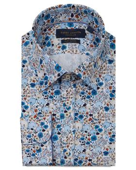 推荐Floral Print Shirt - Blue / Tan商品