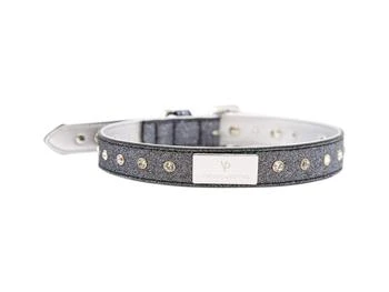 Vanderpump Pets | Signature Diamond Name Plate Leatherette Collar - L,商家Zappos,价格¥298