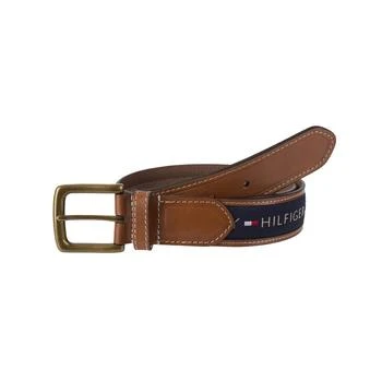 Tommy Hilfiger | Men's Tri-Color Ribbon Inlay Leather Belt 8折×额外8折, 额外八折