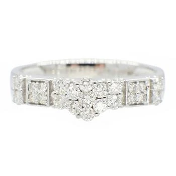 推荐New J Collection Fine Jewellery Ring W / Diamond23 Rddi 0.43 Ct18kw 3.16 Gm 18kt White Gold Silver商品