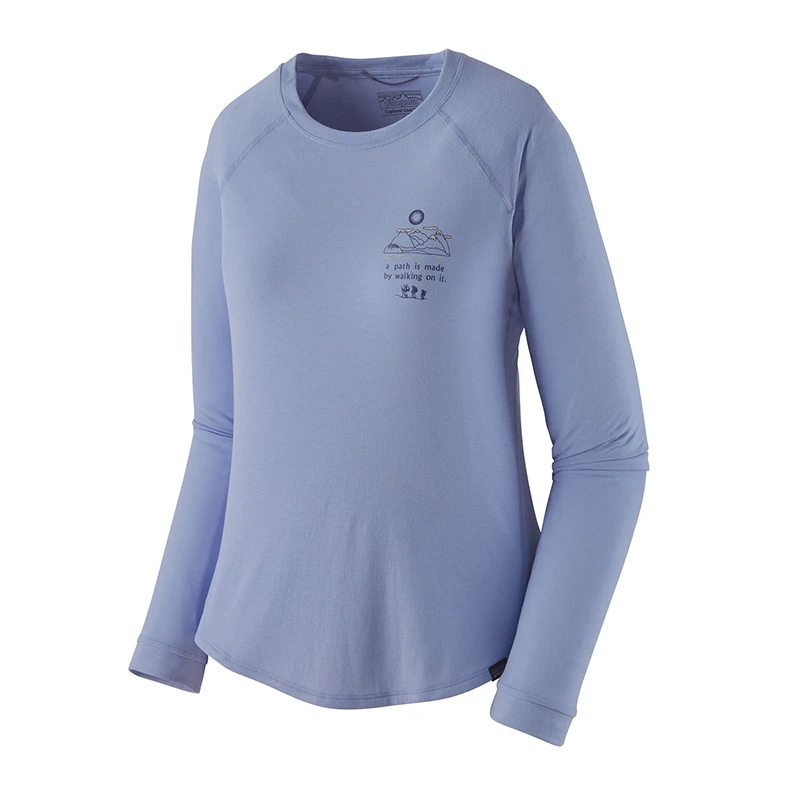 推荐巴塔哥尼亚 23年新款 女士蓝色再生聚纤混纺长袖T恤上衣商品