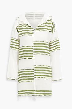 推荐Eshe striped cotton-blend jacquard hoodie商品