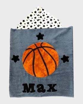 Boogie Baby | Kid's Basketball Star-Print Hooded Towel, Personalized,商家Neiman Marcus,价格¥623