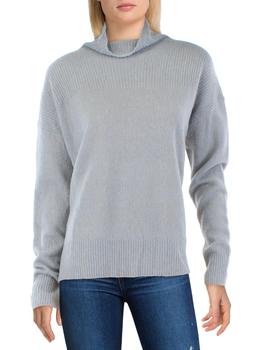 推荐Womens Virgin Wool Ribbed Trim Turtleneck Sweater商品