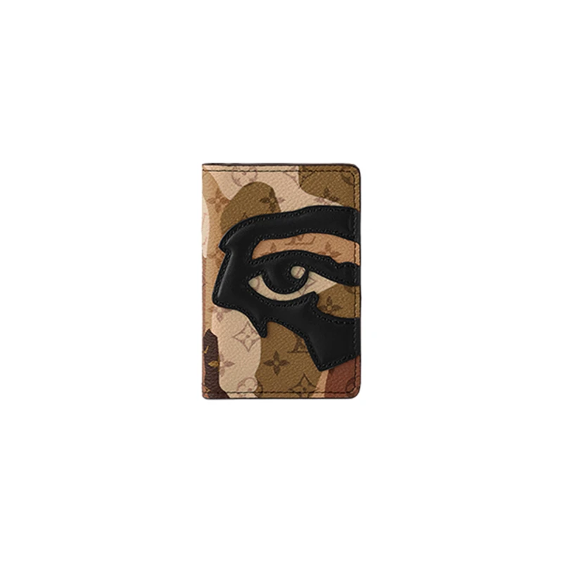 Louis Vuitton | 【预售10天】路易威登男士栗子色帆布配皮眼睛形状贴饰口袋钱夹 M82574,商家VPF,价格¥3577