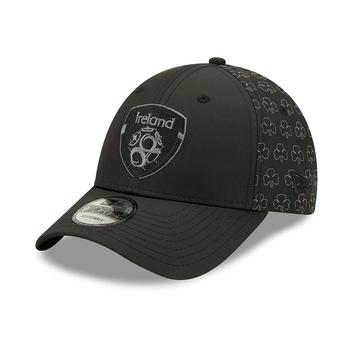 New Era | Men's Black Ireland National Team Club Allover Print 9FORTY Adjustable Hat商品图片,
