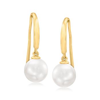 Ross-Simons | RS Pure by Ross-Simons 6-6.5mm Cultured Pearl Drop Earrings in 14kt Yellow Gold商品图片,7.2折