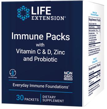 商品Life Extension Immune packetss with Vitamin C & D, Zinc and Probiotic (30 Packets)图片