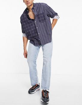 推荐Selected Homme cotton loose tapered fit jeans in lightwash blue - MBLUE商品