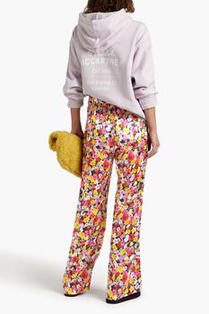 Ganni | Floral-print organic silk-blend satin pajama pants商品图片,4折