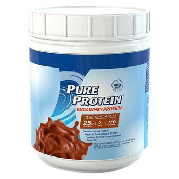 商品Pure Protein | 100% Whey Protein Shake Powder Rich Chocolate,商家Walgreens,价格¥78图片