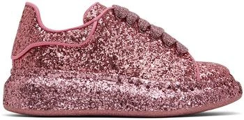 Alexander McQueen | Kids Pink All Over Glitter Sneakers 5.9折