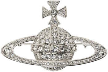 Vivienne Westwood | Silver Crystal Bas Relief Brooch商品图片,独家减免邮费