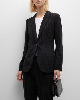 theory西装是什么牌子, Theory | Slim-Fit Cutaway Check Blazer商品图片 满$400减$100, 满减