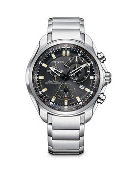 Citizen | Sport Luxury Men's Silver-Tone Stainless Steel Watch, 43mm商品图片,9折, 独家减免邮费