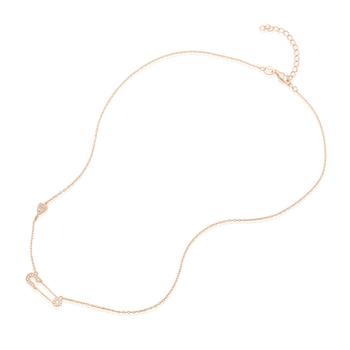 商品ADORNIA | Adornia Safety Pin Heart Necklace rose gold,商家Premium Outlets,价格¥204图片