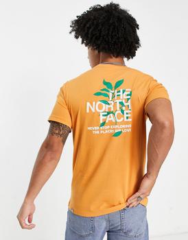 The North Face | The North Face Leaves Graphic back print t-shirt in orange Exclusive at ASOS商品图片,