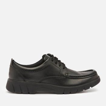 Clarks | Clarks Branch Lace Youth School Shoes - Black Leather商品图片,满$115享7折, 满折