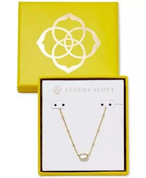 Kendra Scott | Boxed Mini Elisa Gold-Tone Pendant Necklace, 15" + 4" extender,商家Macy's,价格¥405