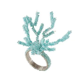 Saro Lifestyle | Dinner Napkin Ring with Beaded Design, Set of 4,商家Macy's,价格¥238