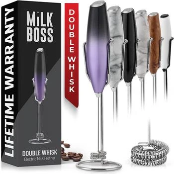 Milk Boss Powerful Milk Frother Handheld With Upgraded Holster Stand