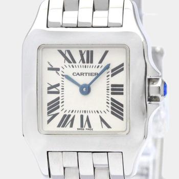 [二手商品] Cartier | Cartier Silver Stainless Steel Santos Demoiselle W25064Z5 Women's Wristwatch 20 mm商品图片,