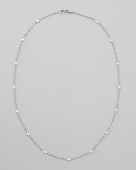 商品18" White Gold 15-Diamond Station Necklace图片