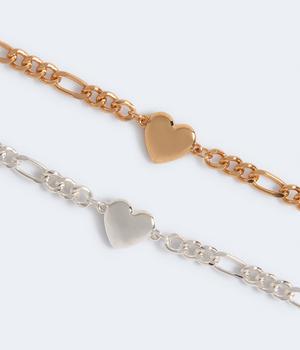 product Aeropostale Women's Best Friends Heart Necklace 2-Pack image