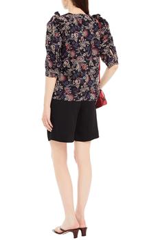 Rym ruffle-trimmed printed cotton blouse product img