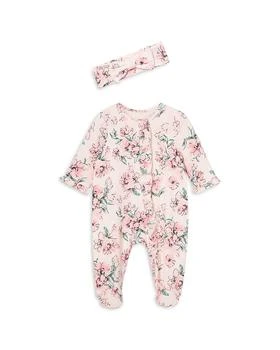 Little Me | Girls' Dream Floral Footie & Headband - Baby,商家Bloomingdale's,价格¥114