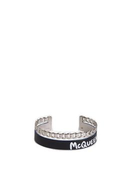 Alexander McQueen | Alexander McQueen Logo Print Chain Link Bracelet商品图片,5.2折