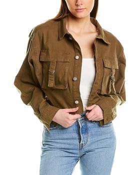 商品Good American | GOOD AMERICAN Crop Cargo Jacket,商家Premium Outlets,价格¥272图片