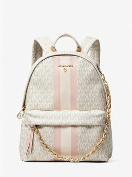 mk双肩包图片, Michael Kors | Slater Medium Logo Stripe Backpack商品图片 