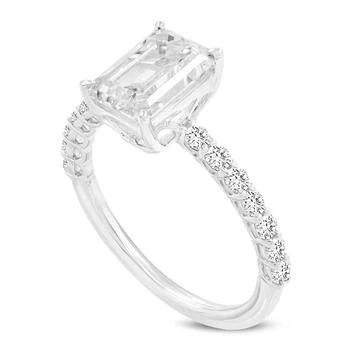 LuvMyJewelry | Calista 14K White Gold Emerald Cut Lab Grown Diamond Engagement Ring - 2.52 ctw,商家Premium Outlets,价格¥19451