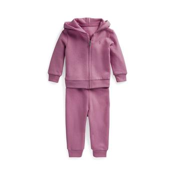 Ralph Lauren | Baby Girls Fleece Full-Zip Hoodie and Pants Set商品图片,