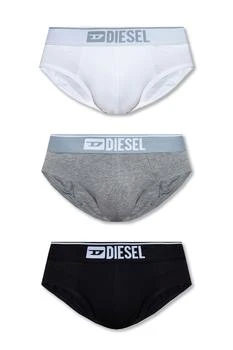 Diesel | Diesel Umbr-Andre Three-Pack Logo-Embroidered Briefs Set,商家Cettire,价格¥212
