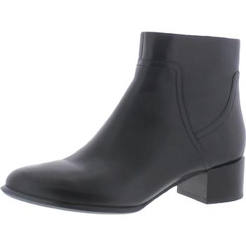 推荐Vionic Womens Kamryn Leather Block Heel Ankle Boots商品