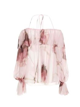 BLUMARINE | Floral silk bloshirt商品图片,额外8.5折, 额外八五折