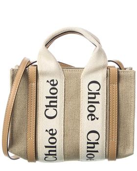 推荐Chloe Woody Mini Canvas & Leather Tote商品