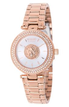 商品Versace Crystal Rose Gold IP Bracelet Watch, 36mm图片