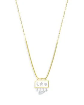 Meira T | 14K White Gold & 14K Yellow Gold Rectangle Symbol Pendant Necklace, 18",商家Bloomingdale's,价格¥10825