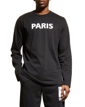 Helmut Lang | Men's Paris Tee 1 Logo Long Sleeve T-Shirt商品图片,7.4折