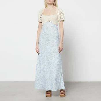 推荐RIXO Women's Sardinia Midi Dress - Blue Daisy Chain商品