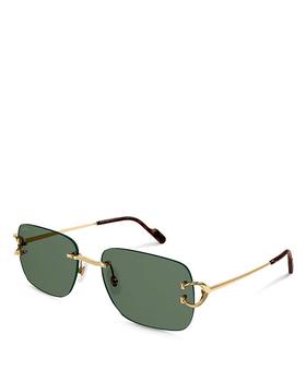 Cartier | Signature C 24K Gold Plated Rimless Sunglasses商品图片,额外9.5折, 额外九五折