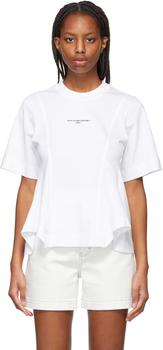 Stella McCartney | White Drape Logo T-Shirt商品图片,独家减免邮费
