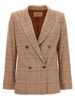 TWINSET | Check Double Breast Blazer Jacket Blazer And Suits Multicolor,商家Wanan Luxury,价格¥1707