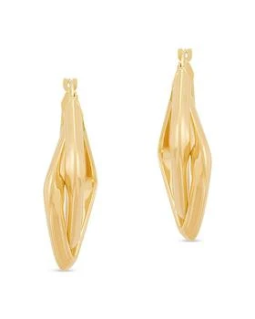 Bloomingdale's Fine Collection | Polished Crossover Tube Hoop Earrings in 14K Yellow Gold,商家Bloomingdale's,价格¥13453