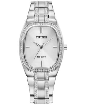 Citizen | Eco-Drive Women's Crystal Stainless Steel Bracelet Watch 28mm, Created for Macy's,商家Macy's,价格¥1480