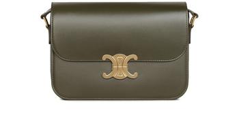 celine triomphe推荐, Celine | Triomphe中号亮泽牛皮革肩背包商品图片 