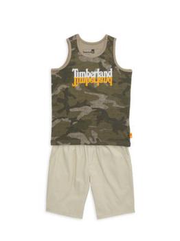 Timberland | Little Boy's 2-Piece Camouflage Tank Top & Shorts Set商品图片,2.7折